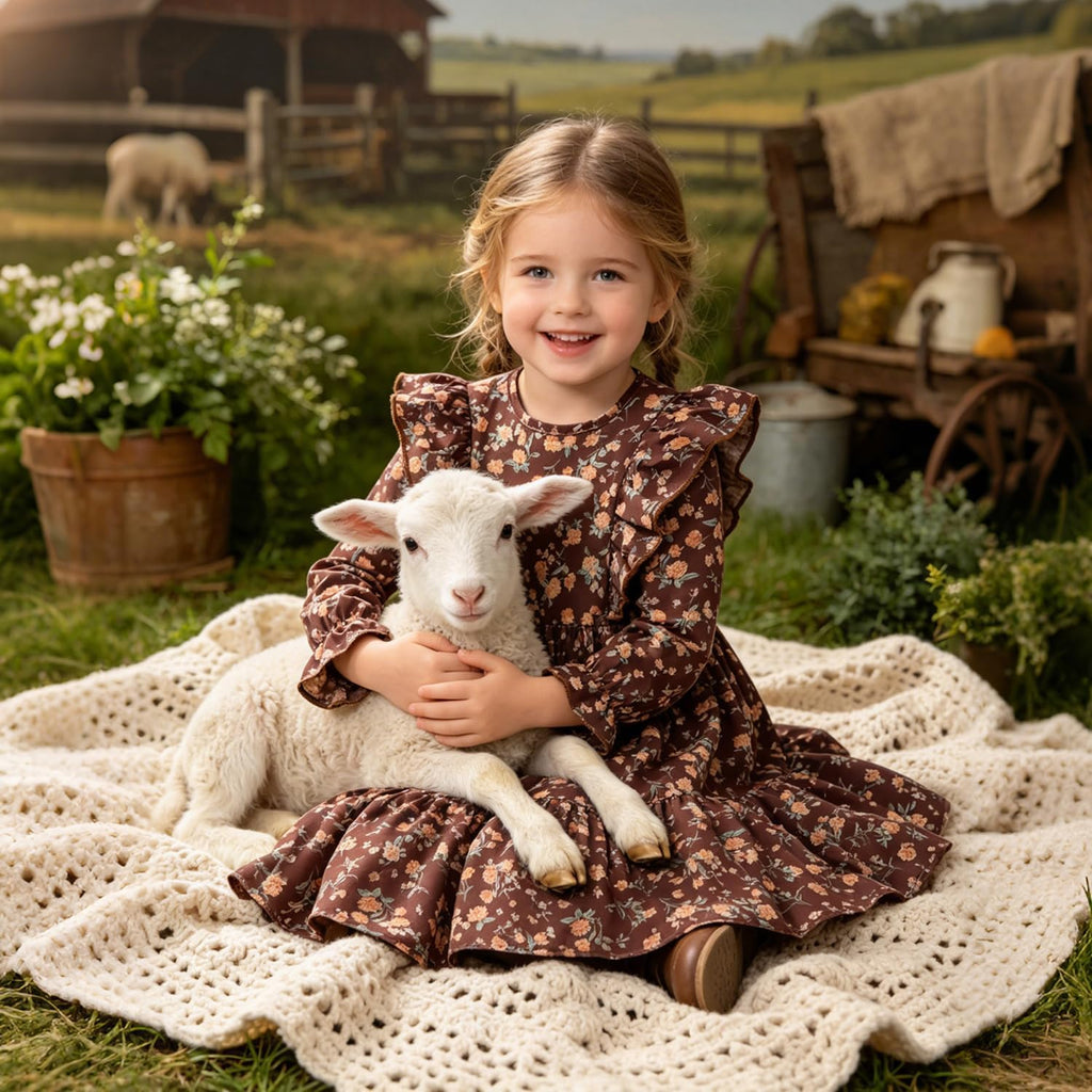 Little Girl Floral Dress Princess Girls Casaul Printed A-line Sundress