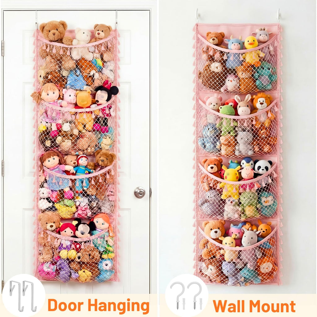 Cotton Over The Door Stuffed Animal Storage