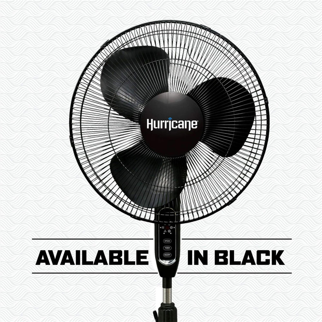 2-Pack Supreme 16-Inch Oscillating Pedestal Stand Fan with Remote, White - Quiet Operation Corded Electric Cooling