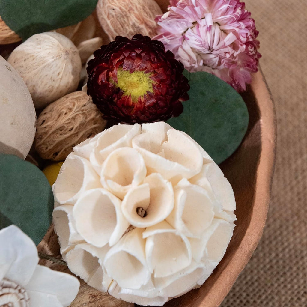 Maison Box Dried Floral Flowers Fragrance Potpourri Decorative Vase & Bowl Filler Home Décor (Floral Strawflowers)