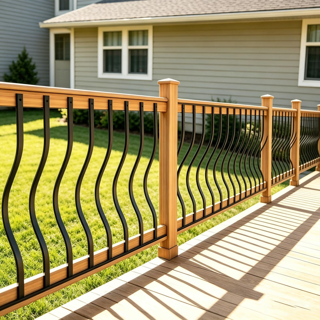 26 Pack 36" Deck Balusters with Screws, Iron Deck Railing