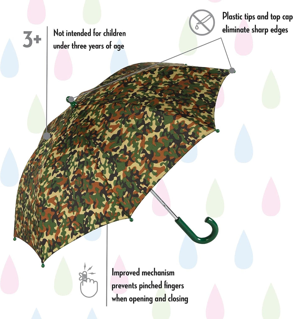 Kids School Umbrella, Pinch-Proof, Easy Grip Handle