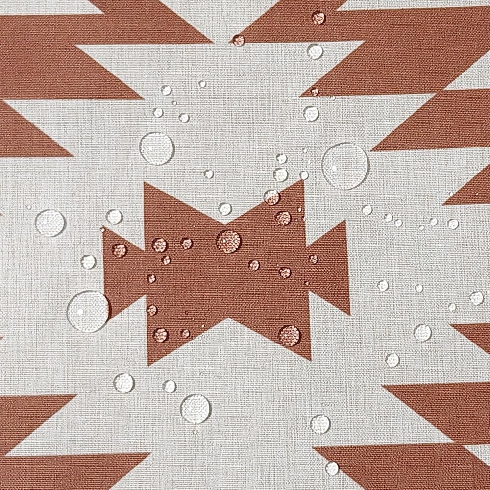 Southwest Linen Shower Curtain Aztec Geometric Stripes Fabric Shower Curtain Set with Hooks, Boho Western Shower