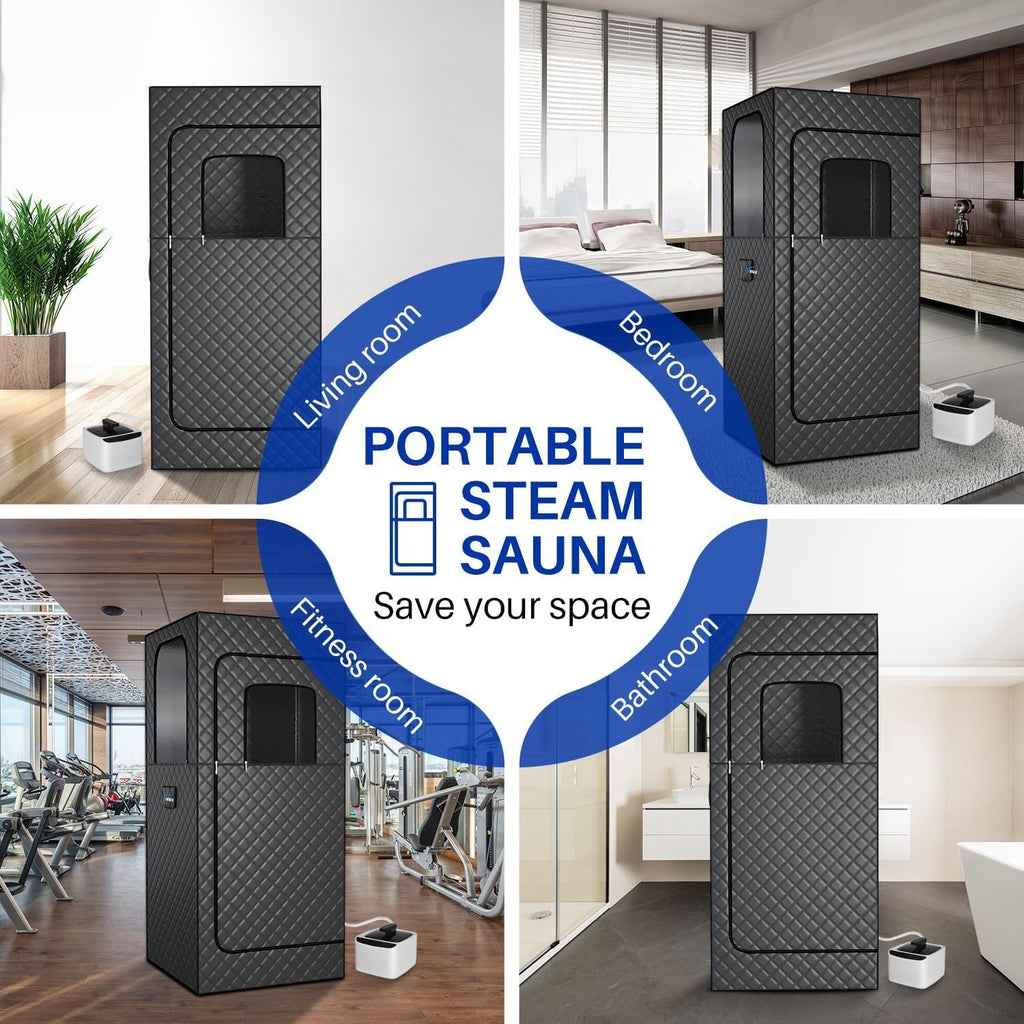 Portable Steam Sauna Tent for Home, Full Size Sauna Box Portable Sauna for Home, 9 Adjustable Heat Levels