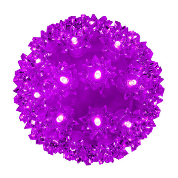 Christmas Lights Ball 5.5" Outdoor Hanging Sphere Lights 50 LED Orb Purple Starlight Sphere for Tree Porch Bedroom