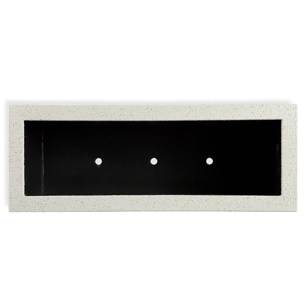 Milan Modern Outdoor/Indoor Rectangular Trough Planter - 43" x 15" x 19" H - Lightweight Weather Resistant Stone-Look