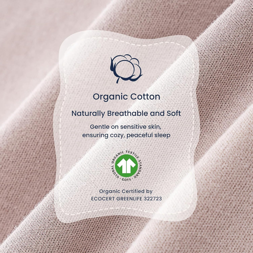 KaiyaBaby Organic Cotton Baby Sleep Sack, Long Sleeve 1.0 TOG