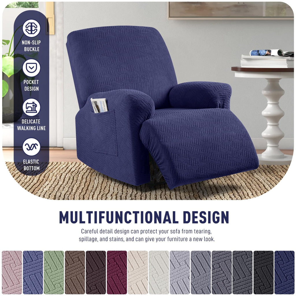 Oversized Recliner Chair Covers, Reclining Cover, Dark Blue