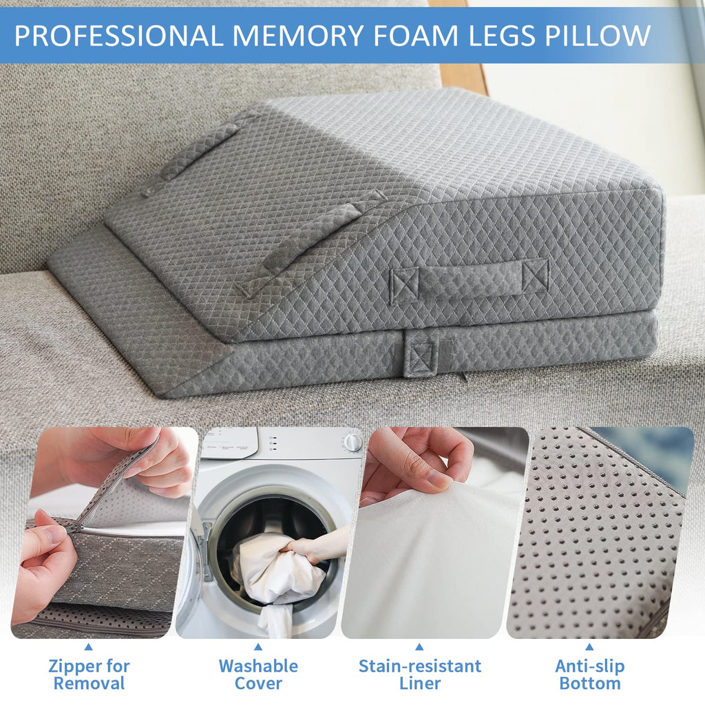 Adjustable Leg Elevation Pillows for Swelling & Pain Relief