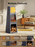 47 Inch Corner Electric Fireplace Heater for Indoor Use, Freestanding Space Heater with 3D Flame Effect, Dual Heat Modes and Overheat Protection