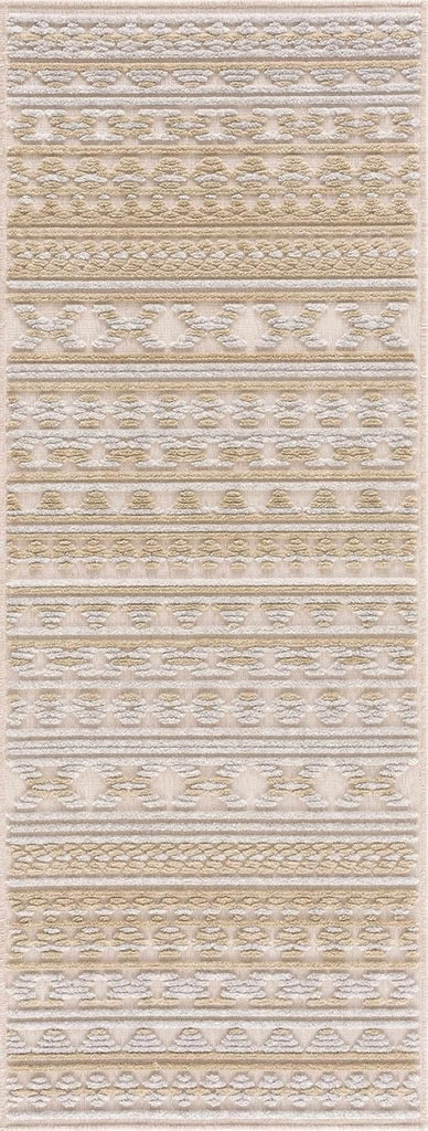 Alvan Hallway, Kitchen Machine Washable Runner Rug - Striped Geometric Textured - Traditional Transitional Modern