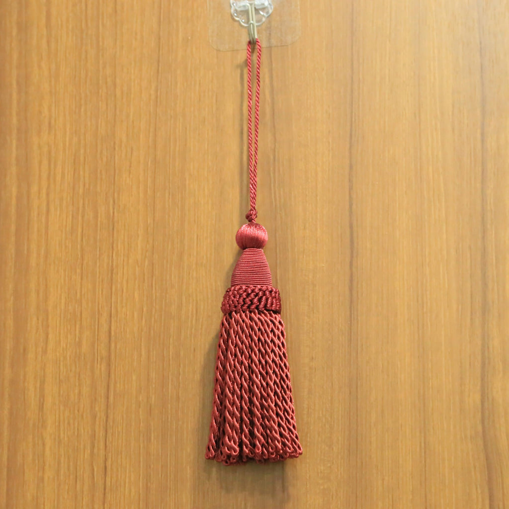 Tassels with Loops, DIY Decorative Tassel,Red - 2 Pack