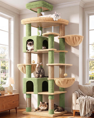 82in Cactus Extra Large Cat Tree for Indoor Cat Large Adult