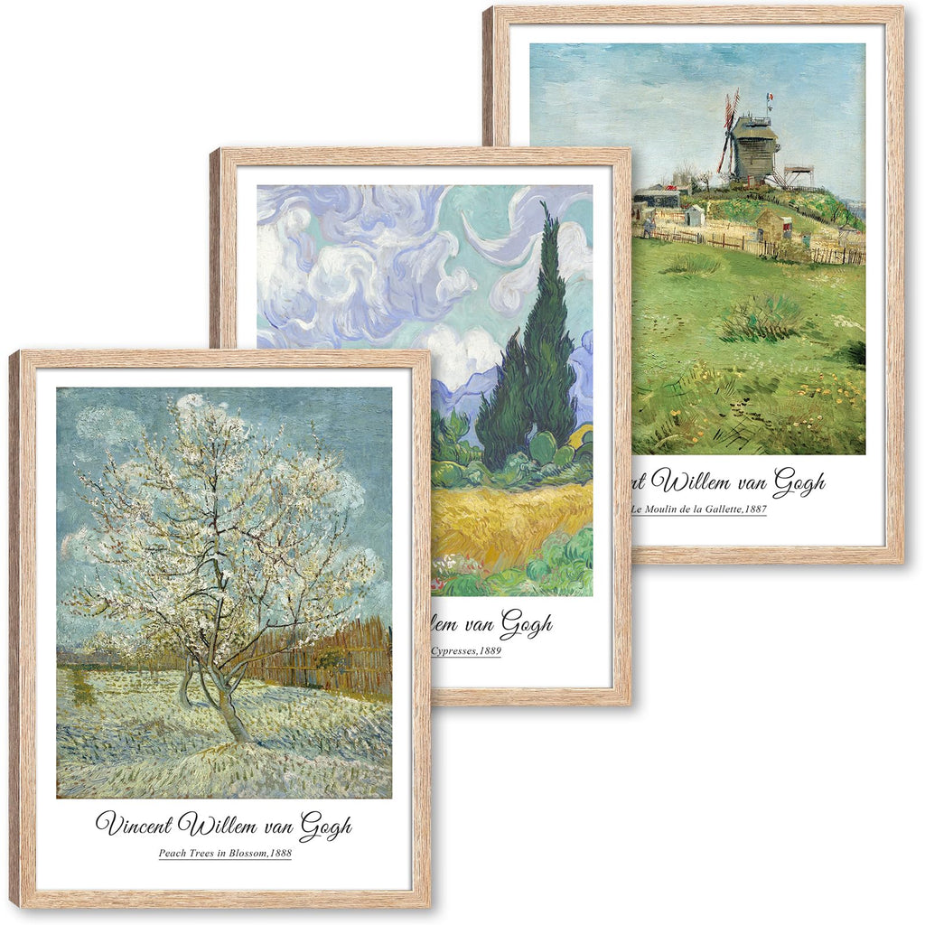 Framed Vincent Van Gogh Canvas Canvas Wall Art, Vintage Landscape Paintings, Framed High Fashion Artwork Poster
