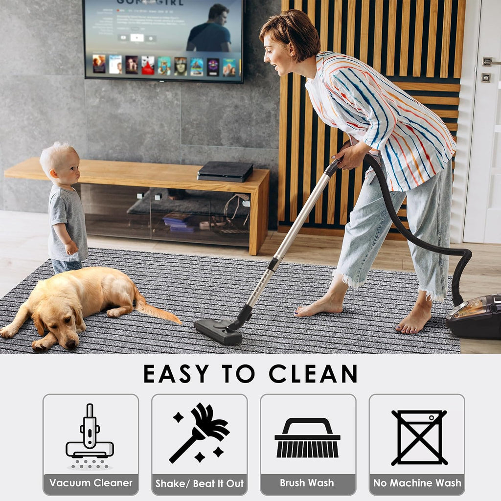 2Ft x 6Ft Outdoor Runner Rug Waterproof, Non Slip Rubber Backing