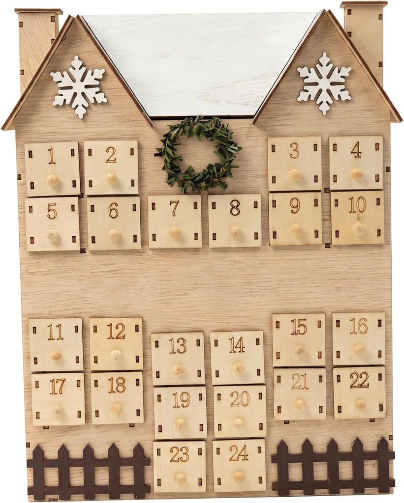 DIY Advent Calendar 24-Drawer Khaki, Wooden Christmas Calendar