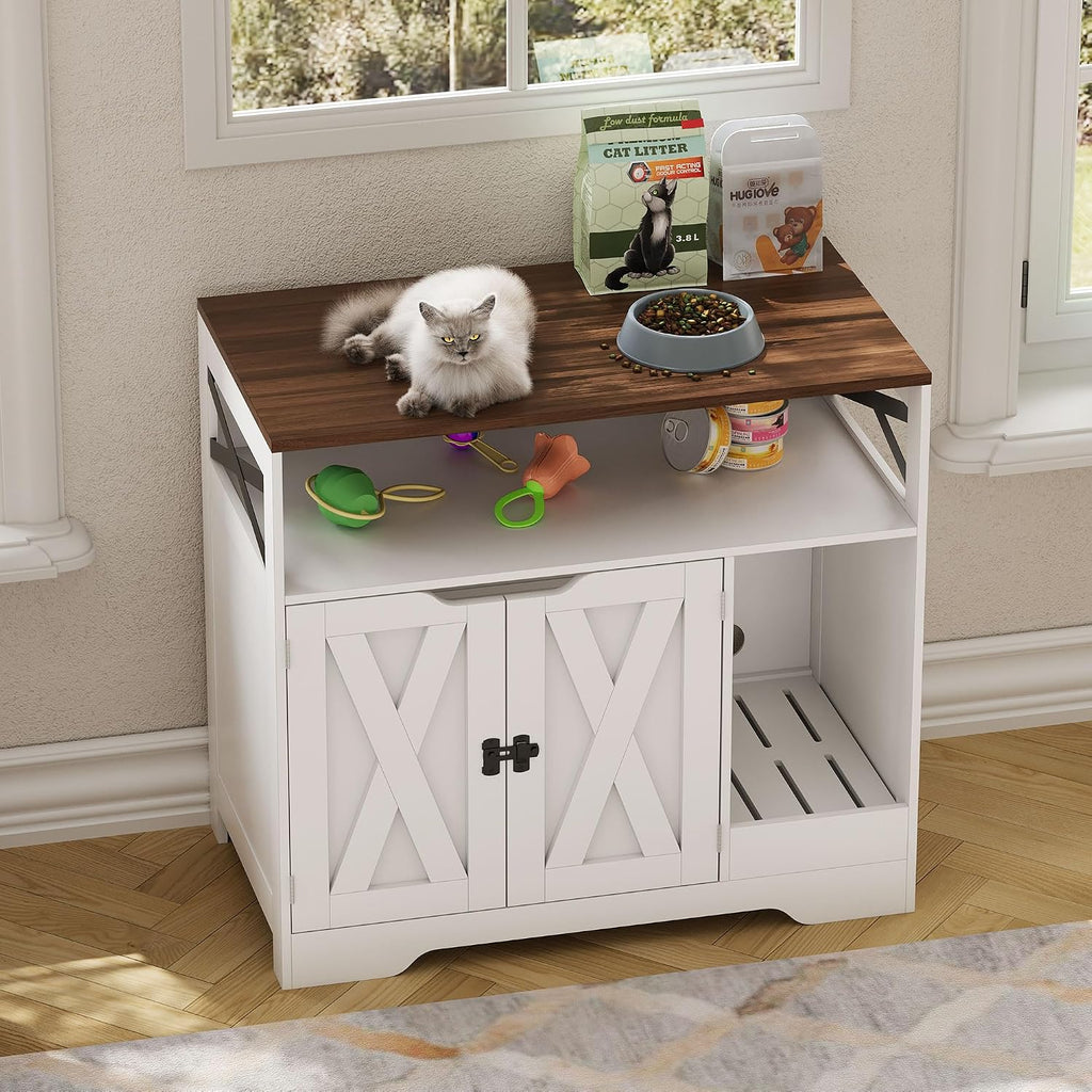 Cat Litter Box Enclosure Tall Hidden Litter Box Furniture Cat House