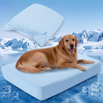 Cooling Dog Bed Cover, Q-MAX 0.42 Ice Silk Pet Bed Protector