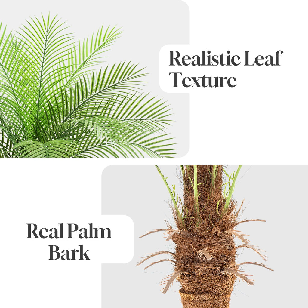 6ft Artificial Phoenix Palm Tree Tall Artificial Palm Trees with 18 Adjustable Leaves, Faux Phoenix Palm Plants for