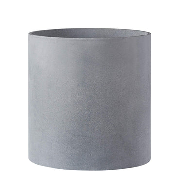 12 Inch Fiberstone Planter - Lightweight Modern Cylinder Plant Pot with Drainage Hole & Plug, Authentic Concrete