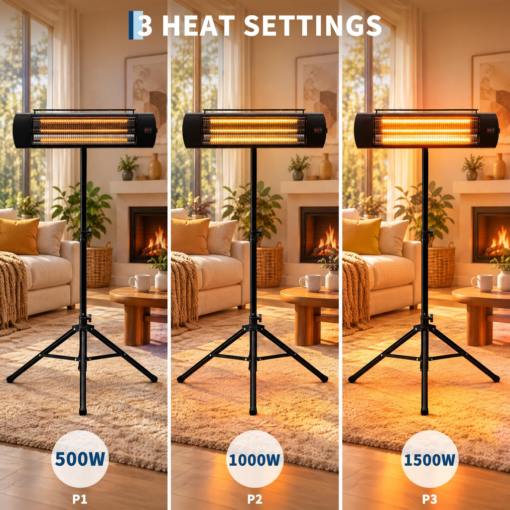 Infrared Patio Heater, Freestanding Outdoor Heater with Tripod