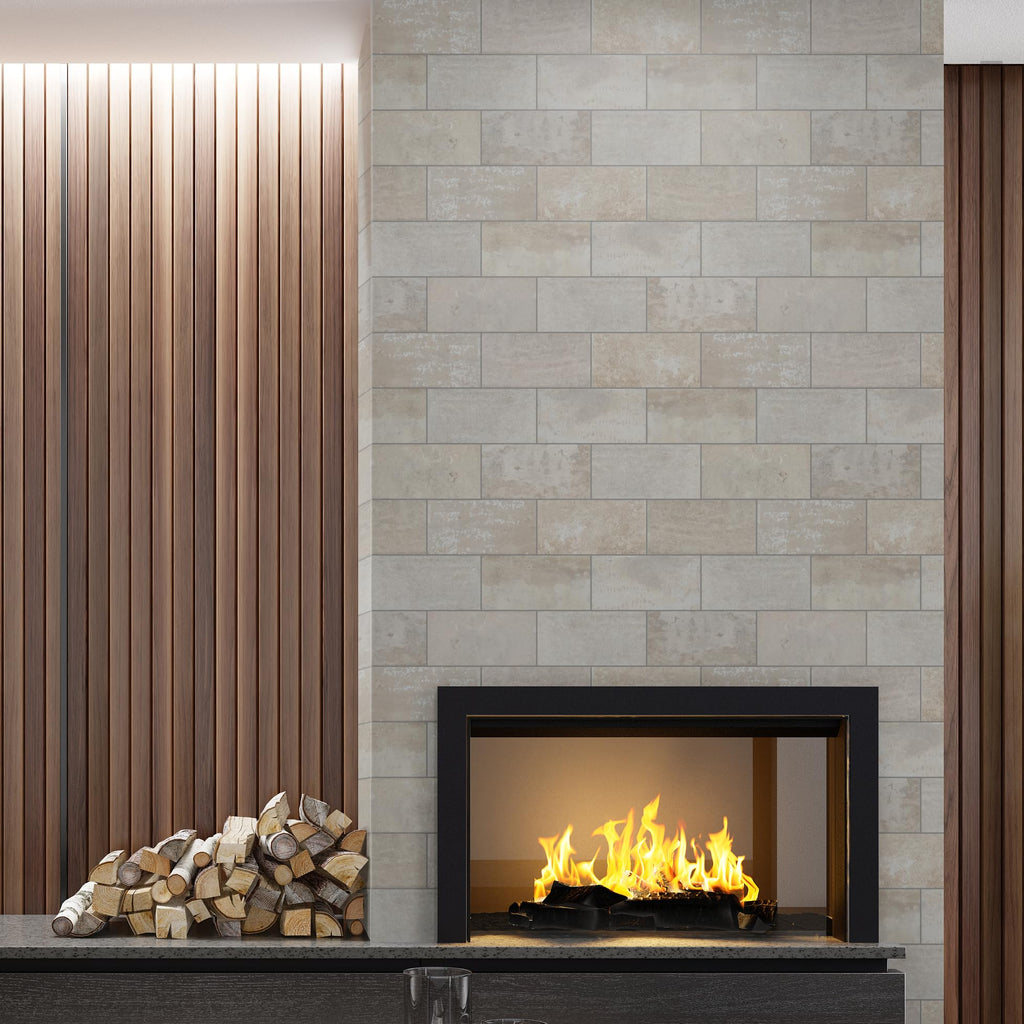 Porcelain Subway Floor & Wall Tile | Capella Ivory Brick | 5" x 10"