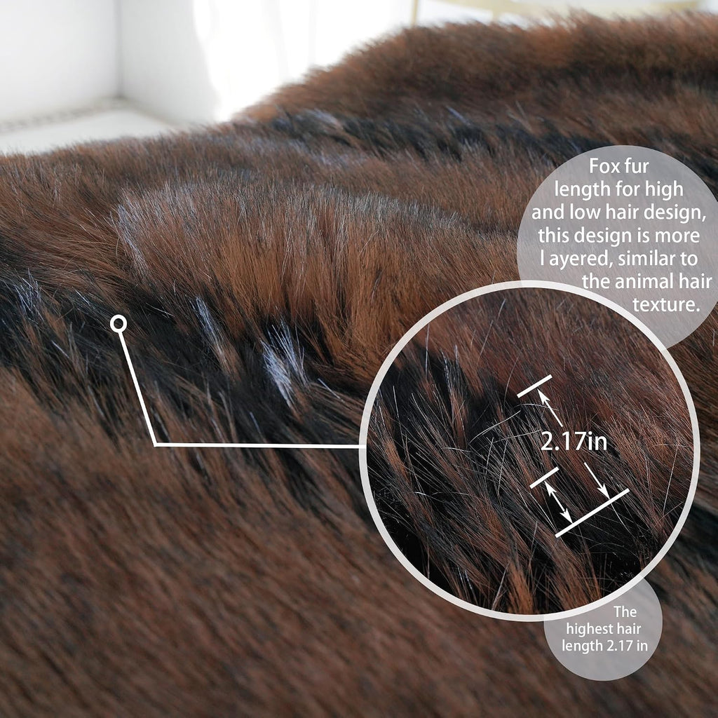 Fox Faux Fur Blanket Luxury Fur Throw Blanket Sofa Fluffy Blanket Super Warm Elegant Cozy Fuzzy Throw Blankets for