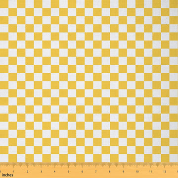 Plaid Checkerboard Fabric By The Yard Decorative Soft