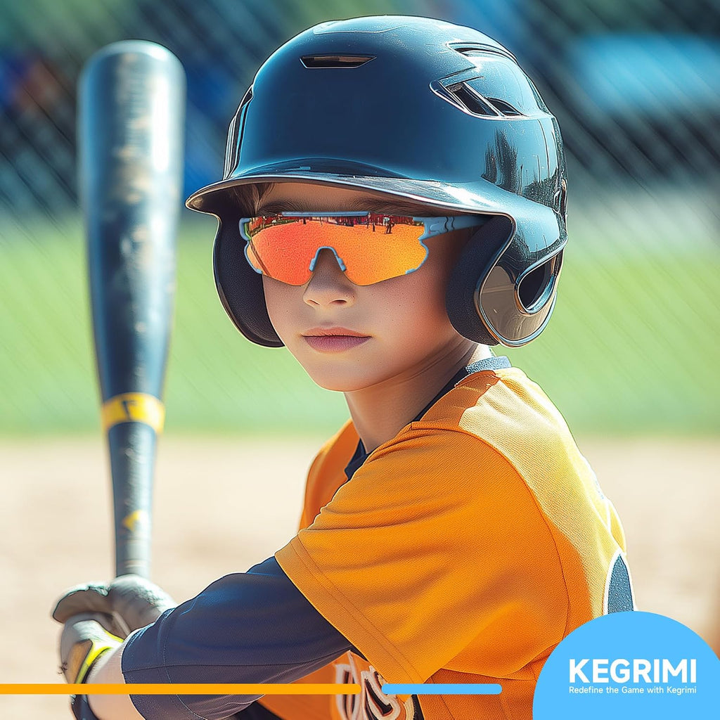 Kids Baseball Polarized Sunglasses: Sports Sunglasses for Boys Girls Youth Sun Glasses for Cycling Running