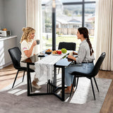 Brage Living Dining Chairs Set of 2, PU Leather Modern Armless Kitchen Dining Room Chairs