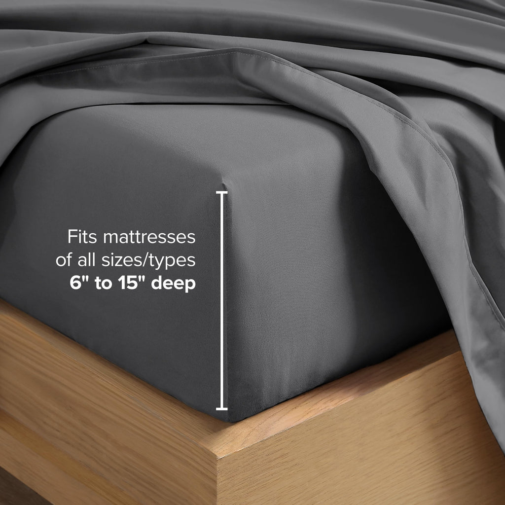 Split Queen Sheet Set - 1800 Ultra-Soft Microfiber - Double Brushed - Deep Pockets - Easy Fit - 5 Piece Set - Bedding