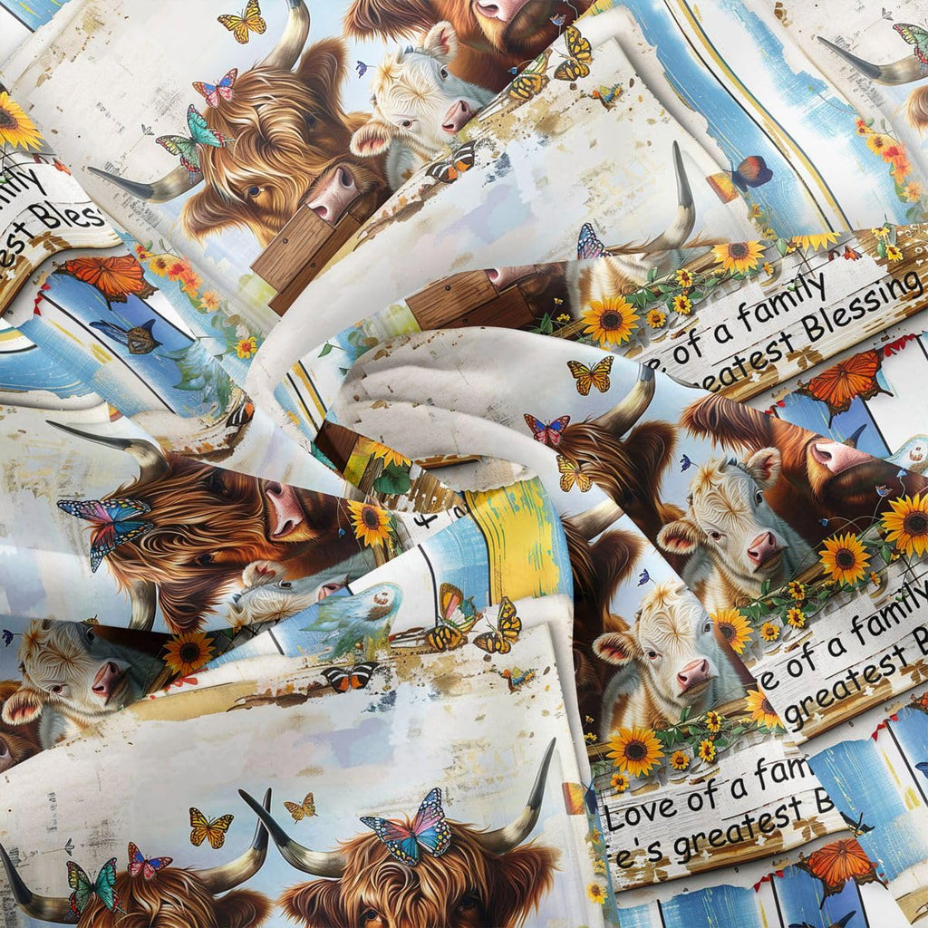 Highland Cow Fabric by The Yard Soft 10 Yards