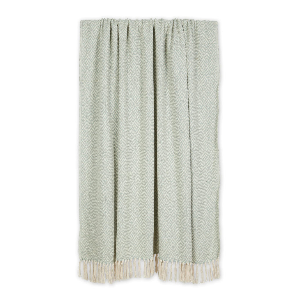 Diamond Throw Collection Cotton Woven, 50x60, Jadeite