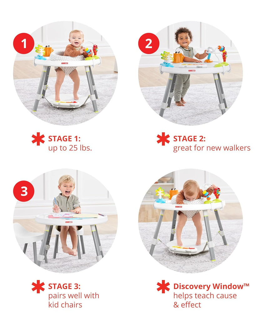 Baby High Chair 4-in-1 Convertible & Activity Center Play Table with Cruise & Bounce Features, 4mo+