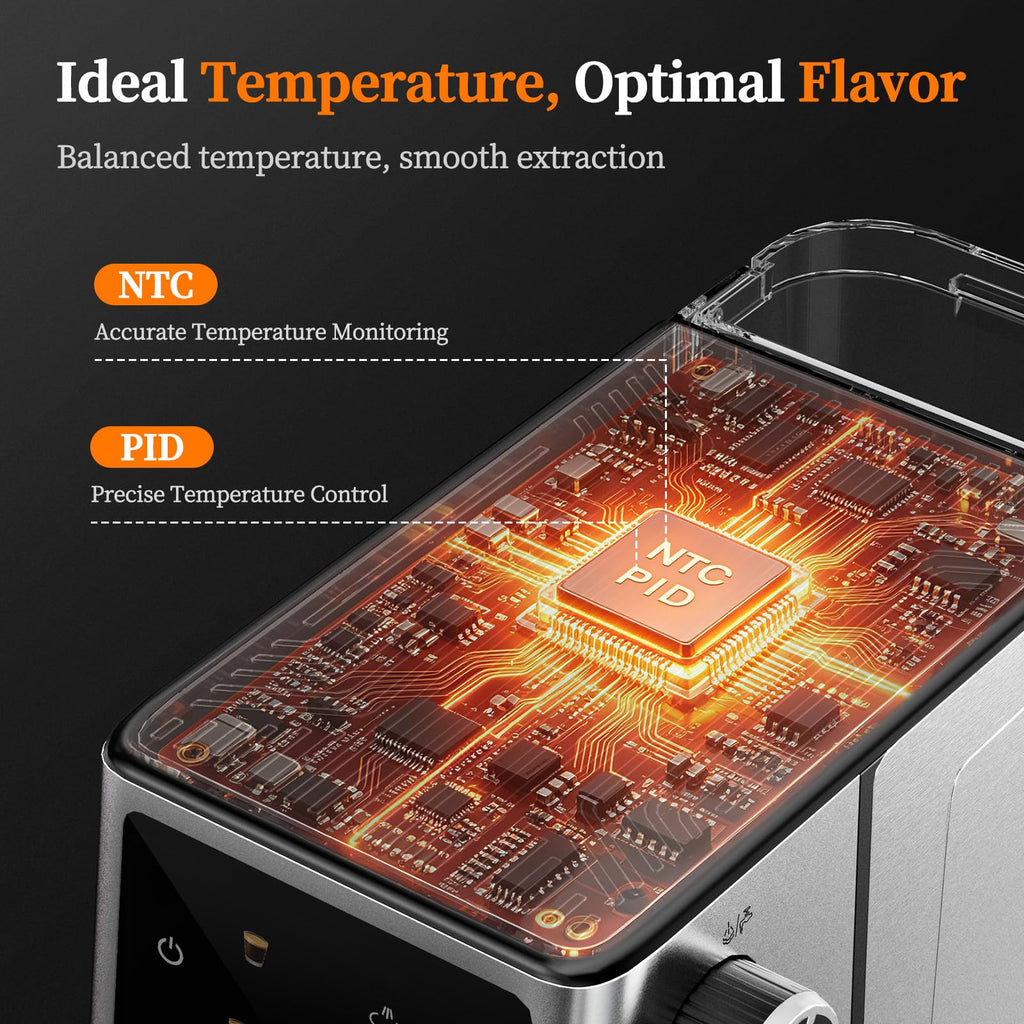 20 Bar Espresso Machine with Milk Frother, Cold Brew, Touch Screen