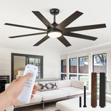 Fanbulous 72" Ceiling Fan with LED Light and Remote - Silver Gray