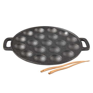 Cast Iron Aebleskiver Pan/Ebelskiver Pan/Ideal for poffertjes pan (19 Hole)