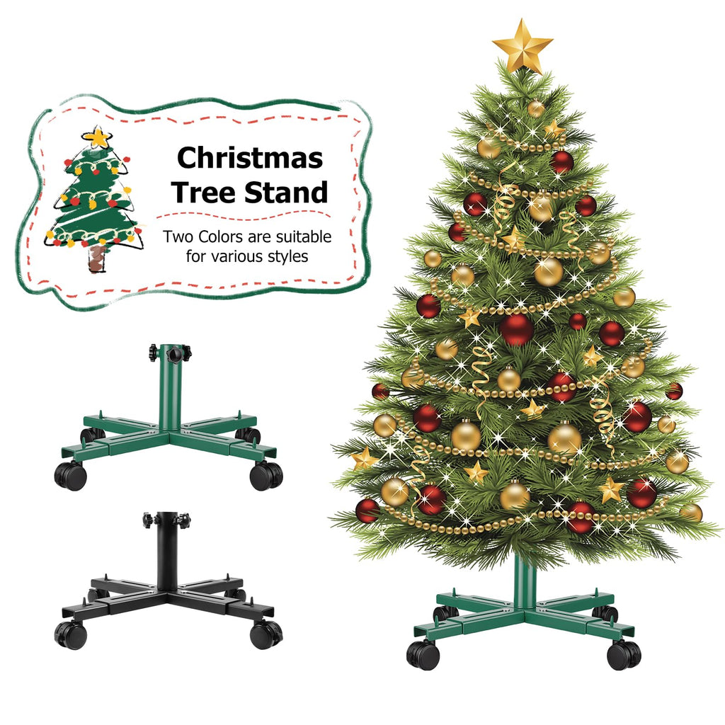 Max 7.5FT Christmas Tree Stand Base with Wheels, Artificial Trees
