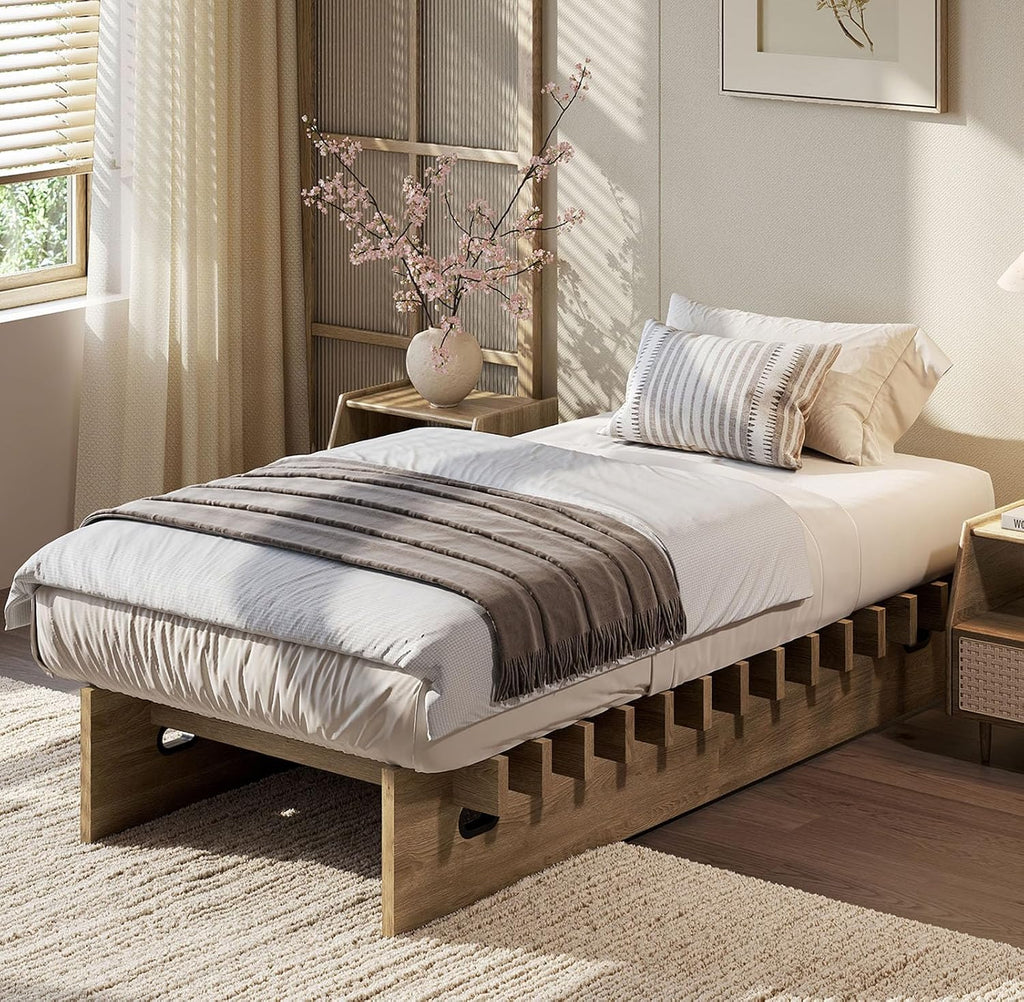 Japanese Platform Bed Frame - Pine Twin