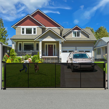 120" Retractable Baby Gate Extra Wide, 41" Tall Retractable Dog Gate for Stairs, Doorways, Decks, Mesh Gate Long