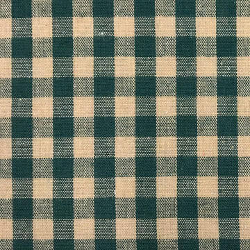 Timber Green Plaid Farmhouse Homespun Fabric, 1/3" Check, 57" W x 36" L