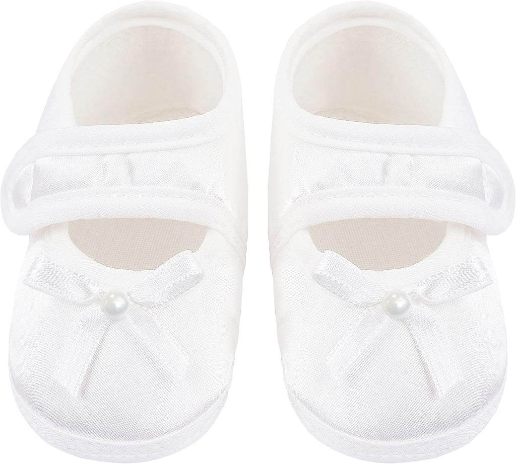 Baby Girl Newborn Christening Baptism Lace White Dress Gown 4 Piece Deluxe Set