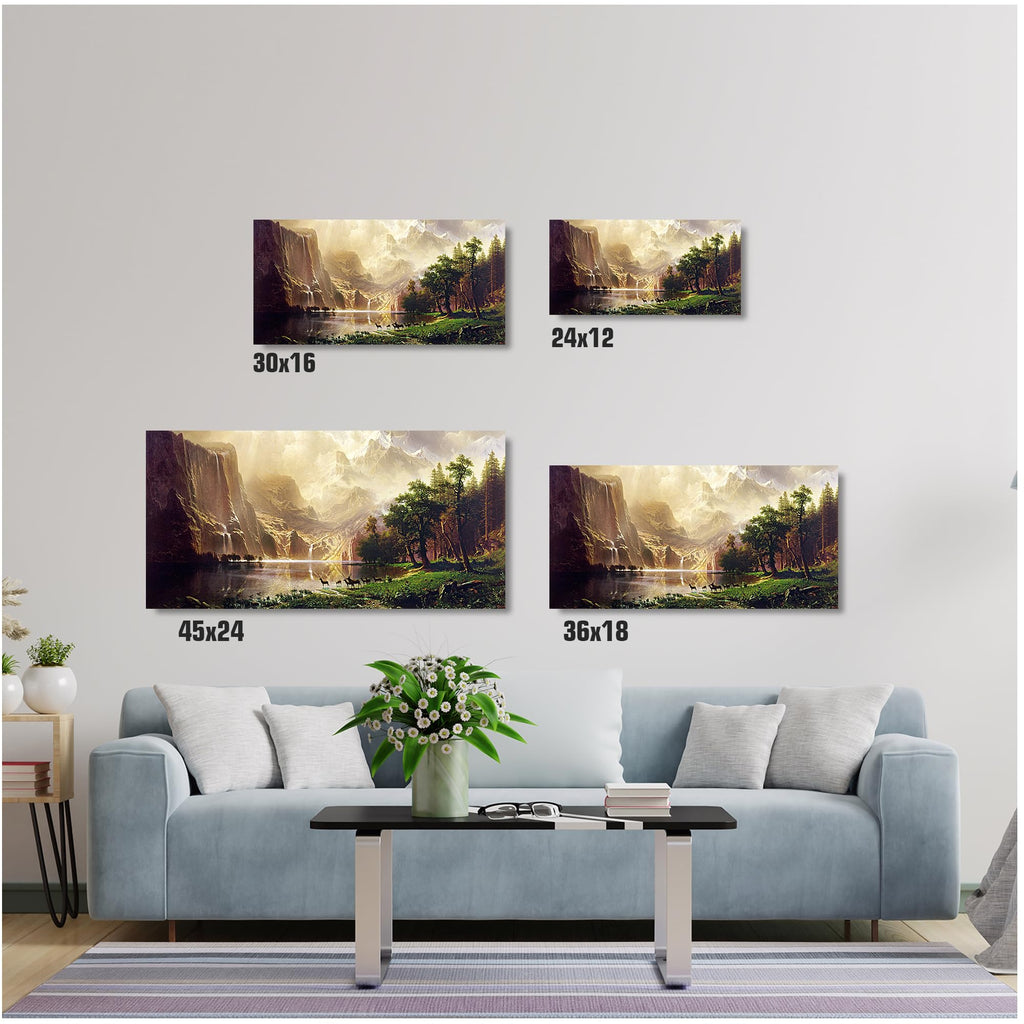 Among the Sierra Nevada, California by Albert Bierstadt, Canvas Print