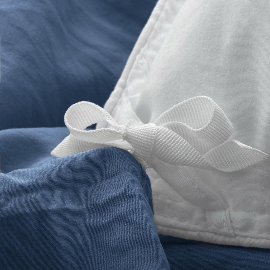 Dusty Blue Duvet Cover, Pre-Washed Bedding Set