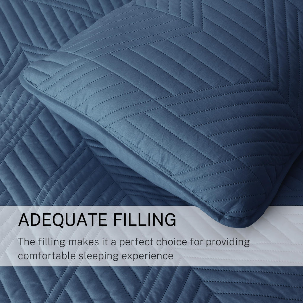 Quilt Bedding Set, Navy Blue