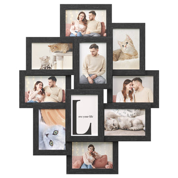 Collage Picture Frames for Wall Decor, 10-Pack 4 x 6, Glass Front
