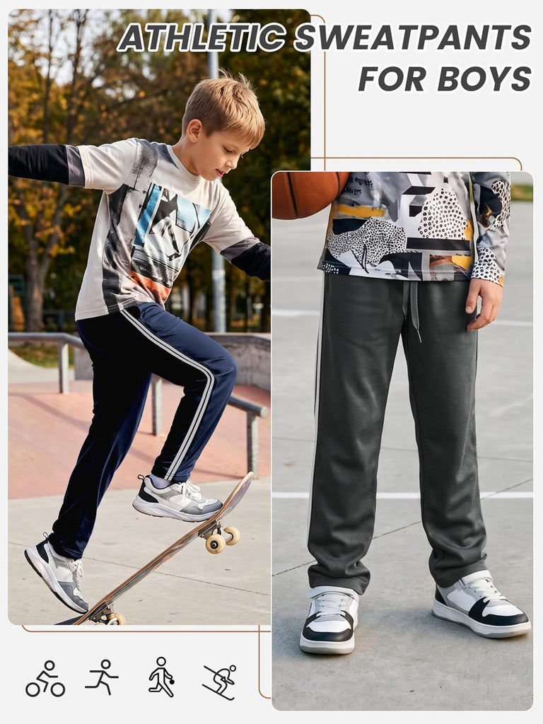 Boys Mesh Athletic Pants, 5 Pack