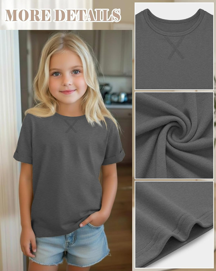 4 Pack Girls' Short Sleeve T-Shirts