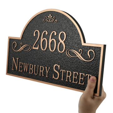 Plaque Large Metal - Custom House Number Sign Plaque, Persoanlized House Sign, House Numbers for Outside