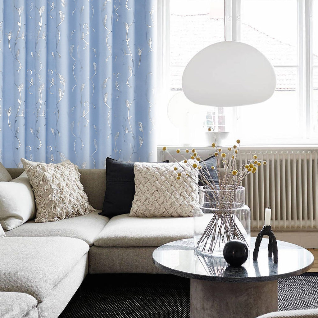 Room Divider Curtains Extra Wide Blackout Curtains, Vine Patterned Sliding Door Patio Curtains Wall Divider for Room